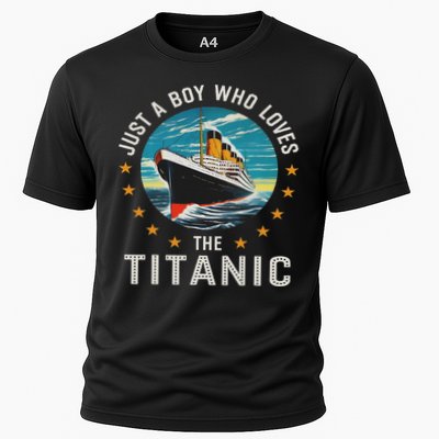 A Boy Who Loves The Rms Titanic Cooling Performance Crew T-Shirt