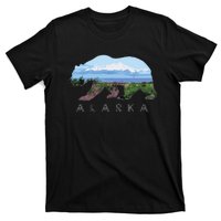 Alaskan Bear With Wildflowers Mountain Snow T-Shirt