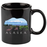 Alaskan Bear With Wildflowers Mountain Snow 11oz C Handle Ceramic Mug