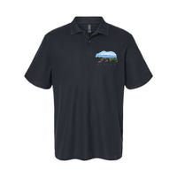 Alaskan Bear With Wildflowers Mountain Snow Softstyle Adult Sport Polo