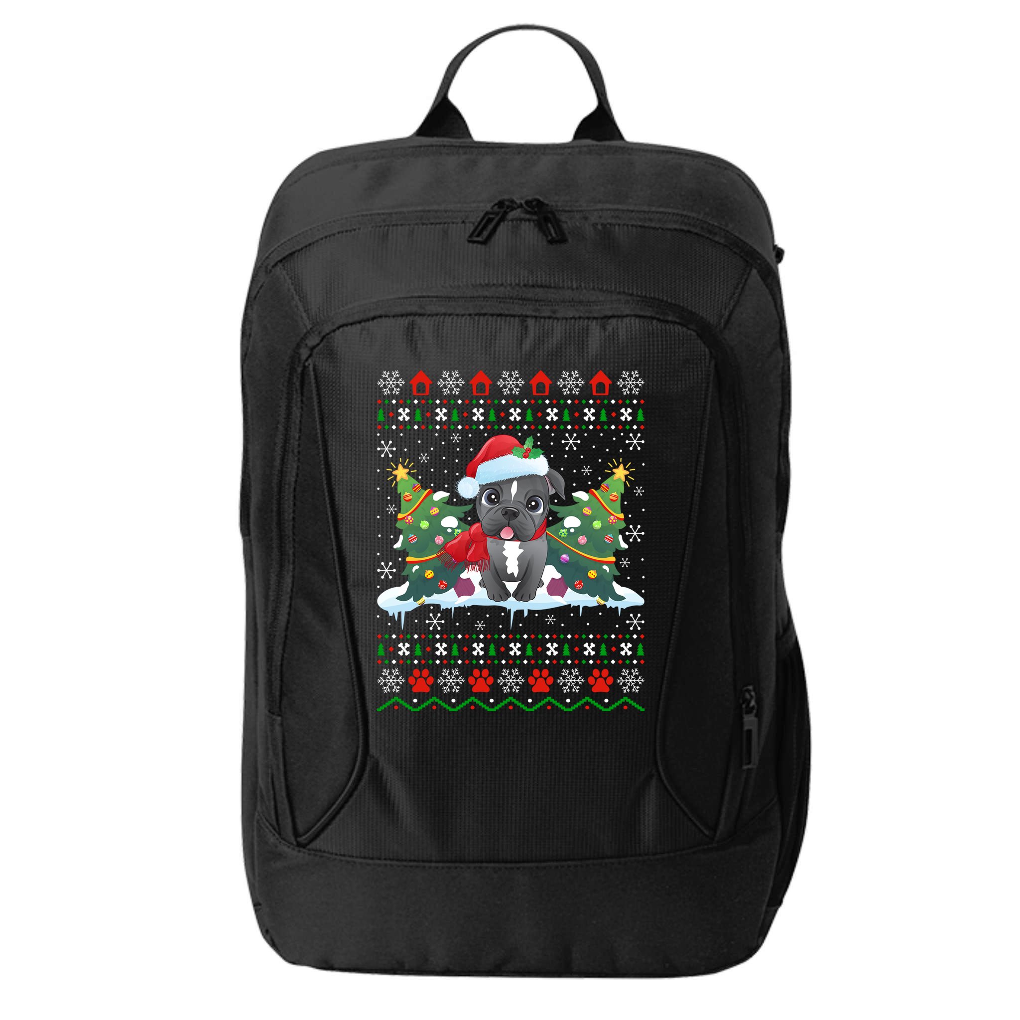 American Bulldog Xmas Gift Ugly American Bulldog Christmas Gift City Backpack