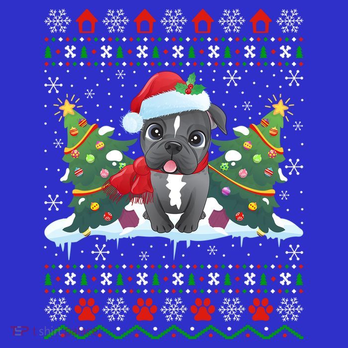 American Bulldog Xmas Gift Ugly American Bulldog Christmas Gift Premium T-Shirt