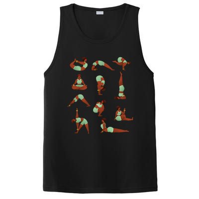 African Black Yoga Pose Chakra Yogi Namaste Meditation Gift PosiCharge Competitor Tank