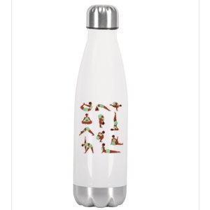 African Black Yoga Pose Chakra Yogi Namaste Meditation Gift Stainless Steel Insulated Water Bottle