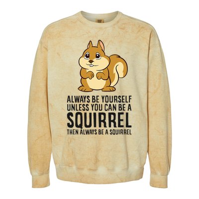 Always Be Yourself Unless You Can Be A Squirrel Colorblast Crewneck Sweatshirt