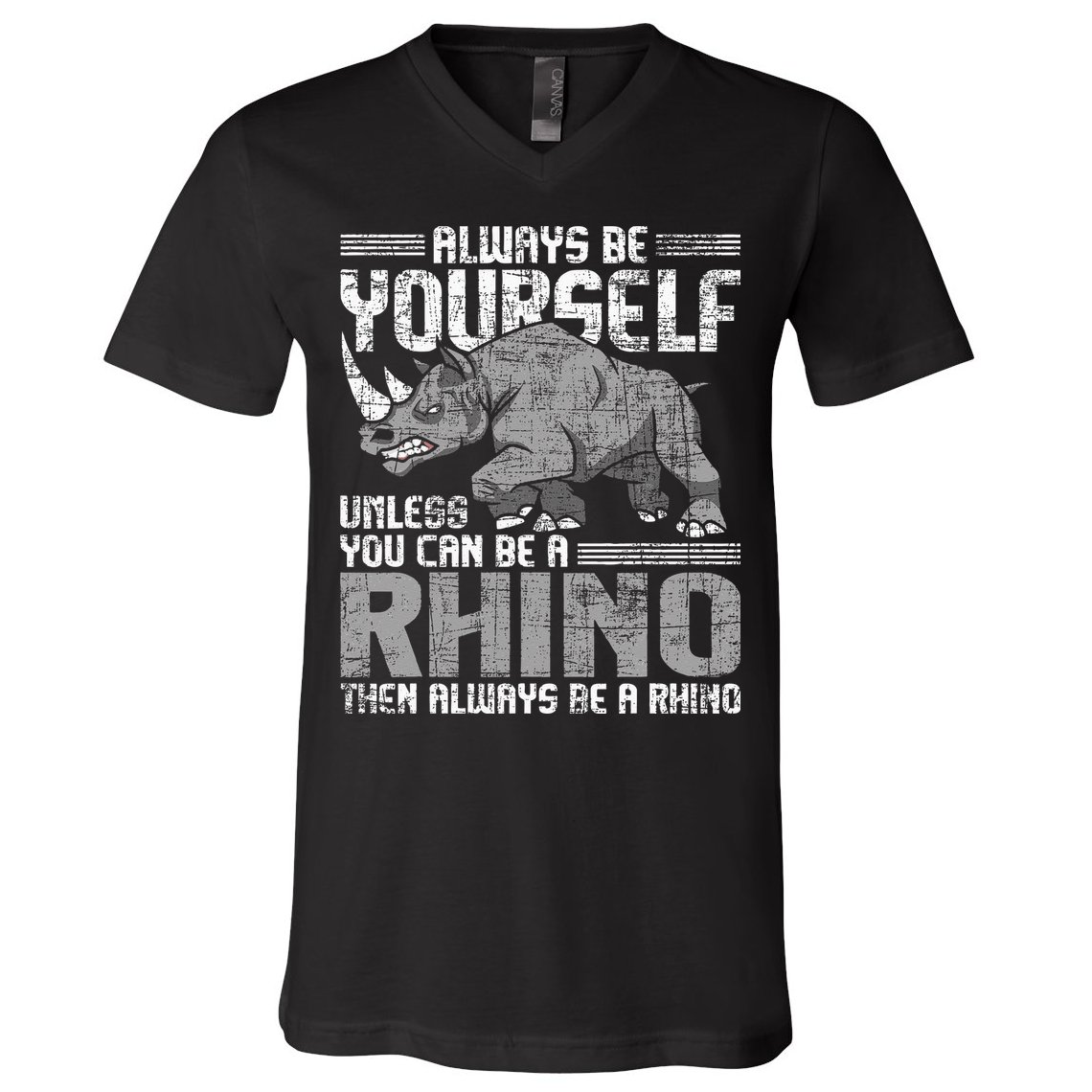 Always Be Yourself Unless Rhinoceros Zoology Rhino Lover V-Neck T-Shirt