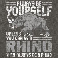 Always Be Yourself Unless Rhinoceros Zoology Rhino Lover Cotton Canvas Backpack