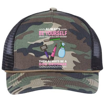 Always Be Yours Dog Groomer Gift Retro Rope Trucker Hat Cap