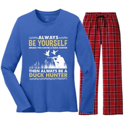 Always Be Yours For Duck Hunter Gift Women's Long Sleeve Flannel Pajama Set 