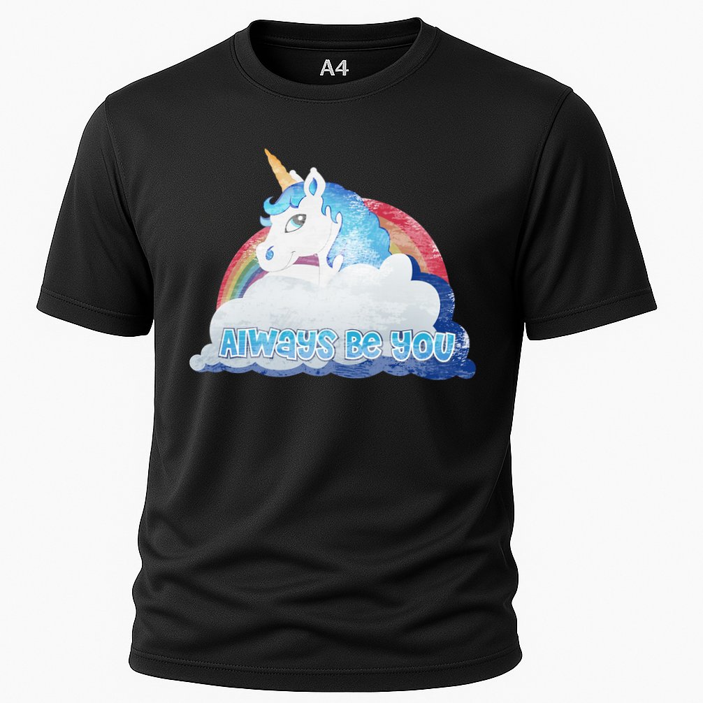 Always Be You Unicorn Rainbow Quote Performance Shirt