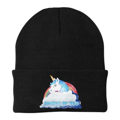Always Be You Unicorn Rainbow Quote Beanie