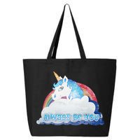 Always Be You Unicorn Rainbow Quote 25L Jumbo Tote