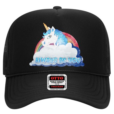 Always Be You Unicorn Rainbow Quote Trucker Hat