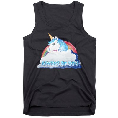 Always Be You Unicorn Rainbow Quote Tank Top