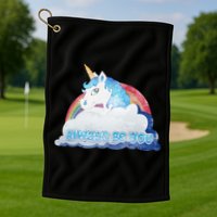 Always Be You Unicorn Rainbow Quote Golf Towel