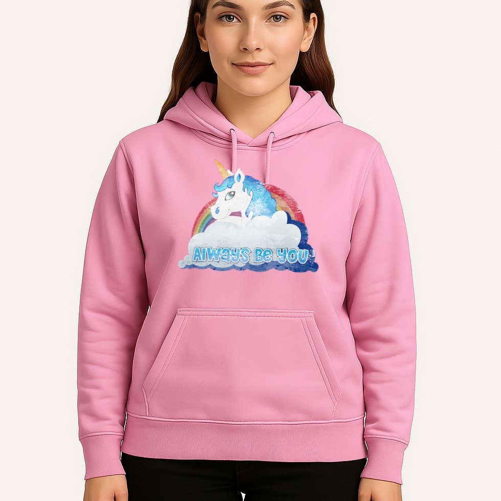Always Be You Unicorn Rainbow Quote Hoodie