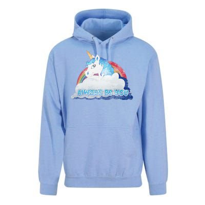 Always Be You Unicorn Rainbow Quote Unisex Surf Hoodie