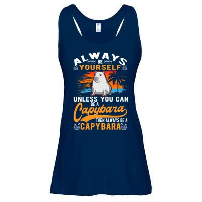 Always Be Yourself Unless You Can Be A Capybara Ladies Essential Flowy Tank