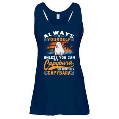 Always Be Yourself Unless You Can Be A Capybara Ladies Essential Flowy Tank