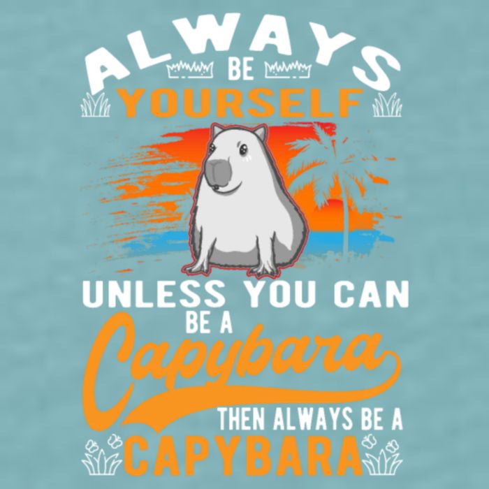 Always Be Yourself Unless You Can Be A Capybara Sueded Cloud Jersey T-Shirt