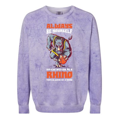 Always Be Yours Rhino Gift Colorblast Crewneck Sweatshirt