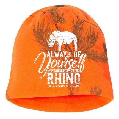 Always Be Yourself Unless You Can Be A Rhino Kati - Camo Knit Beanie