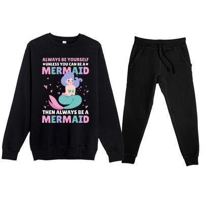 Always Be Yours Unless You Can Be A Mermaid Great Gift Premium Crewneck Sweatsuit Set