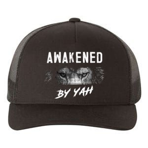 Awakened By Yah Hebrew Israelite Lion Of Judah Jewish Yupoong Adult 5-Panel Trucker Hat