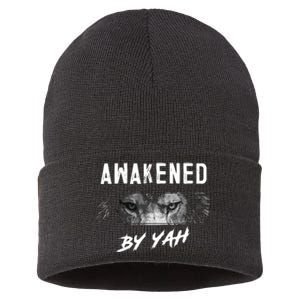 Awakened By Yah Hebrew Israelite Lion Of Judah Jewish Sustainable Knit Beanie