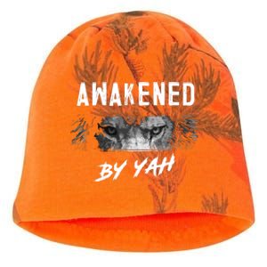 Awakened By Yah Hebrew Israelite Lion Of Judah Jewish Kati - Camo Knit Beanie