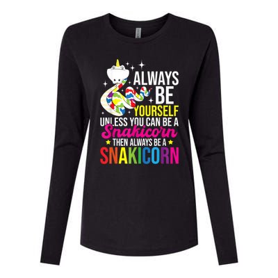 Always Be Yourself Unless You Can Be A Snakicorn Snakes Womens Cotton Relaxed Long Sleeve T-Shirt