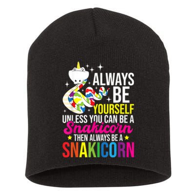 Always Be Yourself Unless You Can Be A Snakicorn Snakes Short Acrylic Beanie