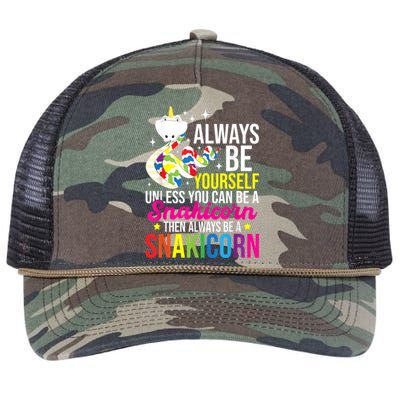 Always Be Yourself Unless You Can Be A Snakicorn Snakes Retro Rope Trucker Hat Cap