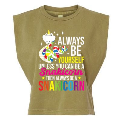 Always Be Yourself Unless You Can Be A Snakicorn Snakes Garment-Dyed Women's Muscle Tee