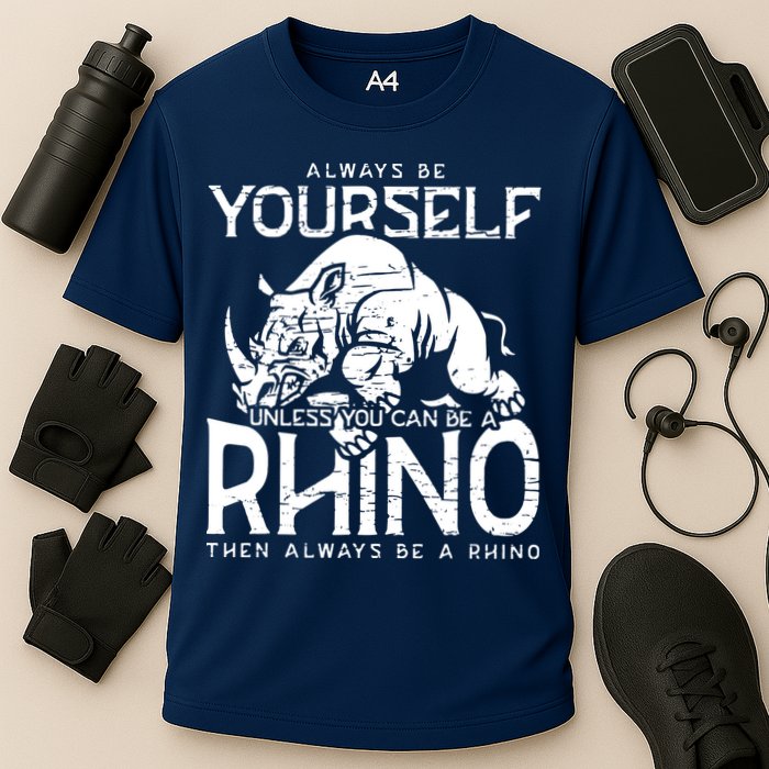 Always Be Yourself Unless Rhinoceros Zoology Rhino Lover Cooling Performance Crew T-Shirt