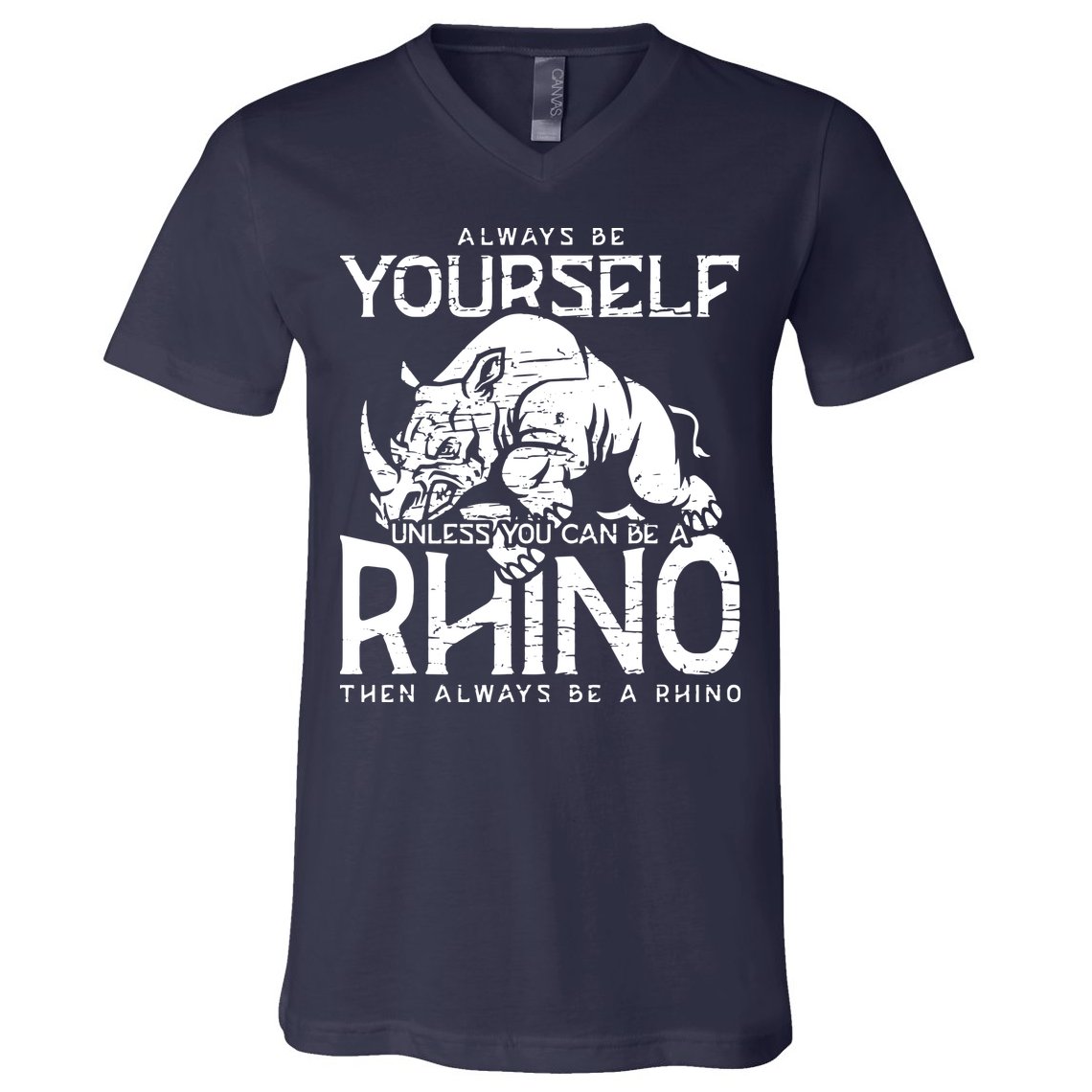 Always Be Yourself Unless Rhinoceros Zoology Rhino Lover V-Neck T-Shirt