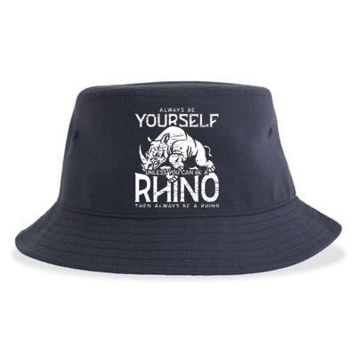 Always Be Yourself Unless Rhinoceros Zoology Rhino Lover Sustainable Bucket Hat