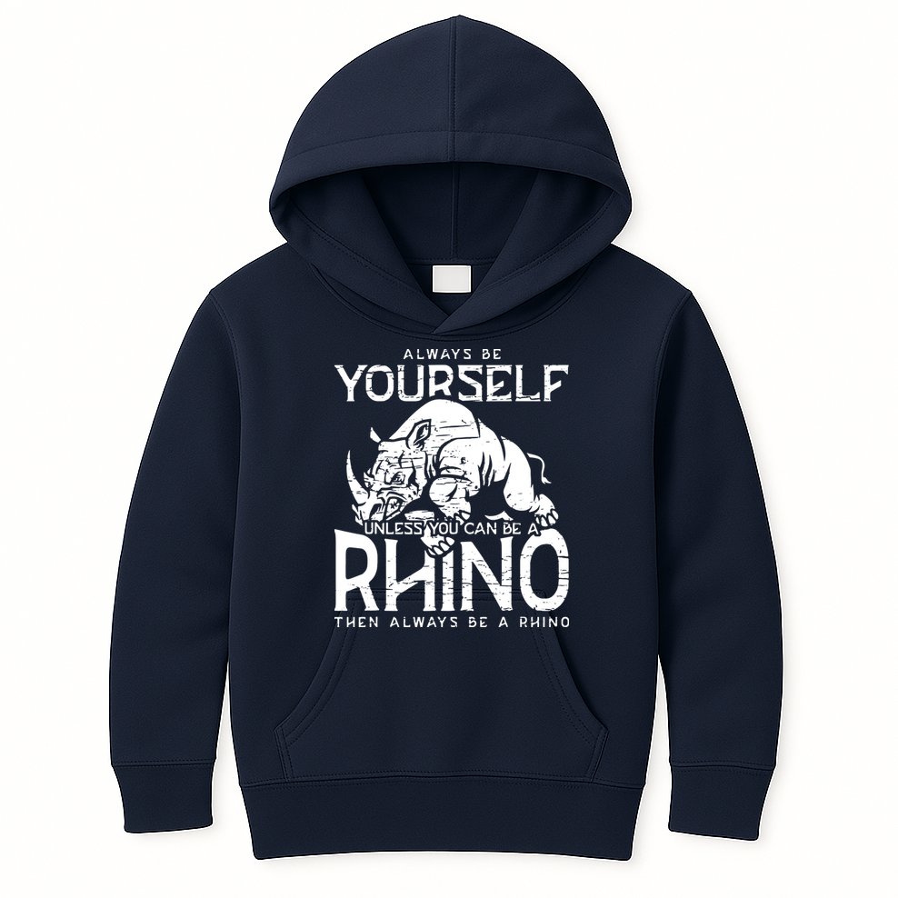 Always Be Yourself Unless Rhinoceros Zoology Rhino Lover Kids Hoodie
