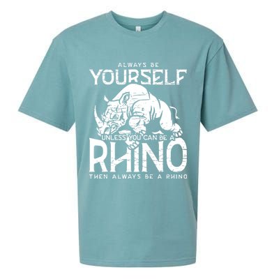 Always Be Yourself Unless Rhinoceros Zoology Rhino Lover Sueded Cloud Jersey T-Shirt