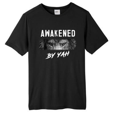 Awakened By Yah Hebrew Israelite Lion Of Judah Jewish Tall Fusion ChromaSoft Performance T-Shirt