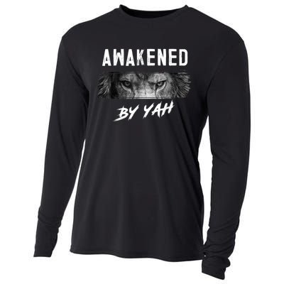 Awakened By Yah Hebrew Israelite Lion Of Judah Jewish Cooling Performance Long Sleeve Crew