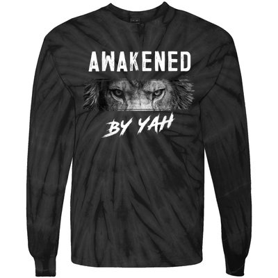 Awakened By Yah Hebrew Israelite Lion Of Judah Jewish Tie-Dye Long Sleeve Shirt