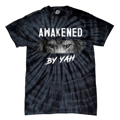 Awakened By Yah Hebrew Israelite Lion Of Judah Jewish Tie-Dye T-Shirt