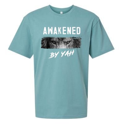 Awakened By Yah Hebrew Israelite Lion Of Judah Jewish Sueded Cloud Jersey T-Shirt