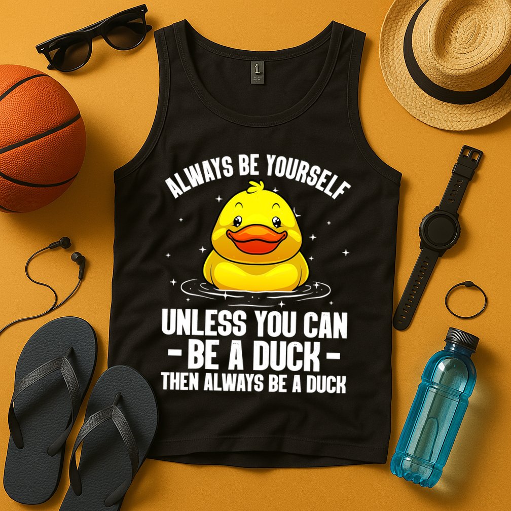 Always Be Yoursekf Always Be A Duck Funny Cute Duck Tank Top