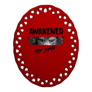 Awakened By Yah Ceramic Oval Ornament