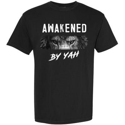 Awakened By Yah Hebrew Israelite Lion Of Judah Jewish Garment-Dyed Heavyweight T-Shirt