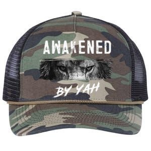 Awakened By Yah Hebrew Israelite Lion Of Judah Jewish Retro Rope Trucker Hat Cap