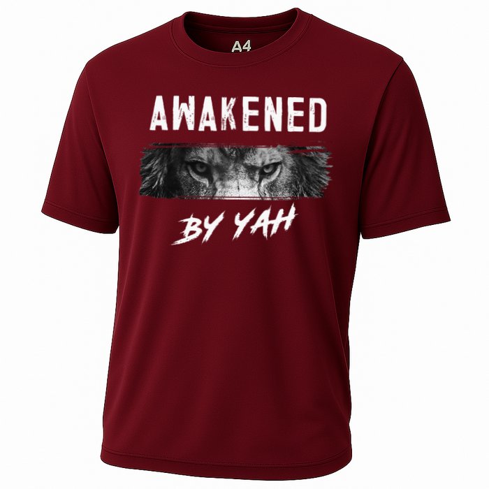 Awakened By Yah Hebrew Israelite Lion Of Judah Jewish Cooling Performance Crew T-Shirt