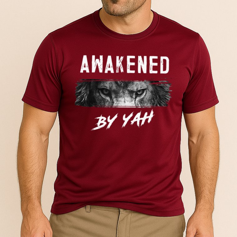 Awakened By Yah Hebrew Israelite Lion Of Judah Jewish Cooling Performance Crew T-Shirt